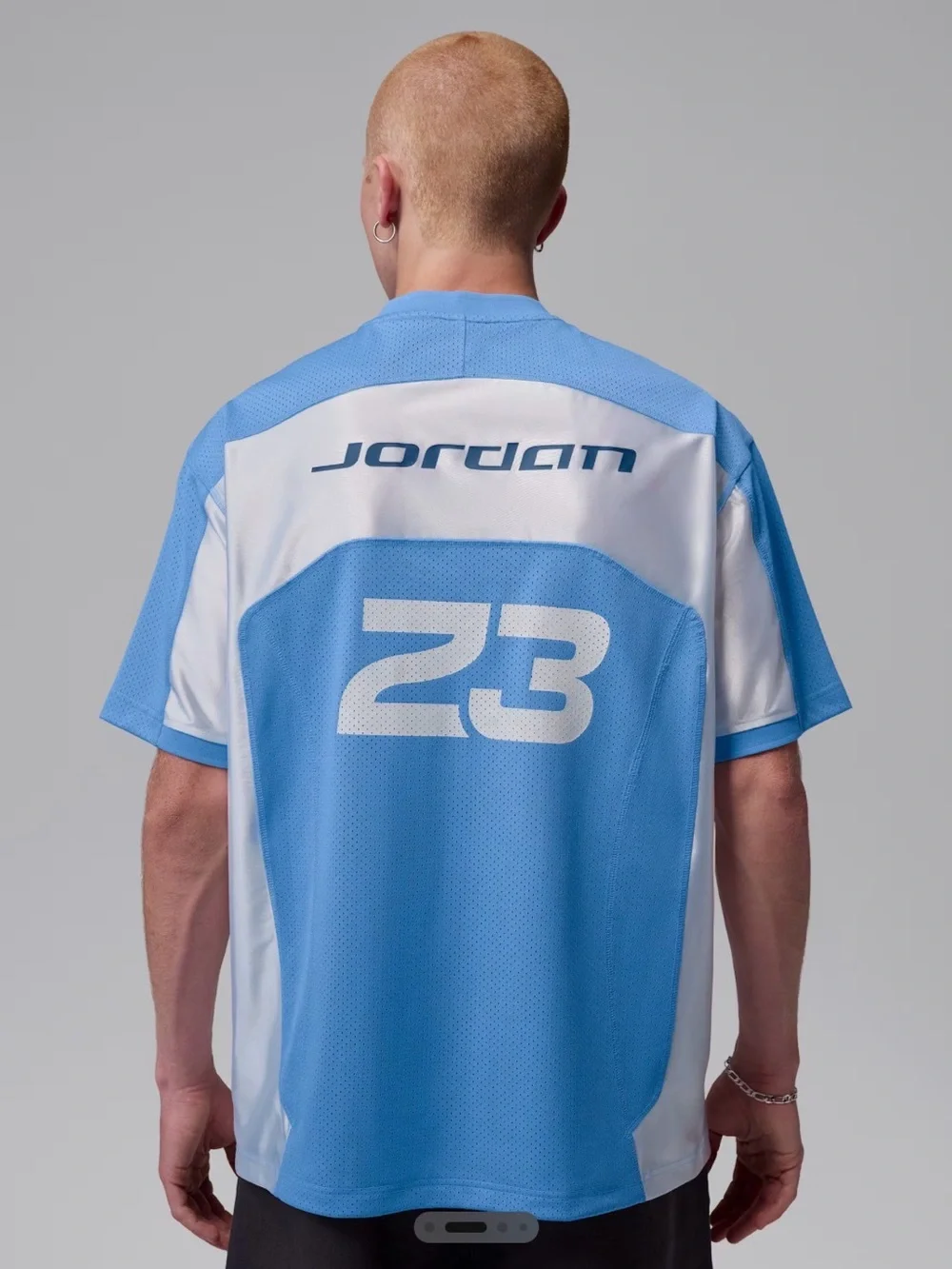 Jordan Blue & White 23 Mesh Short-Sleeve Jersey